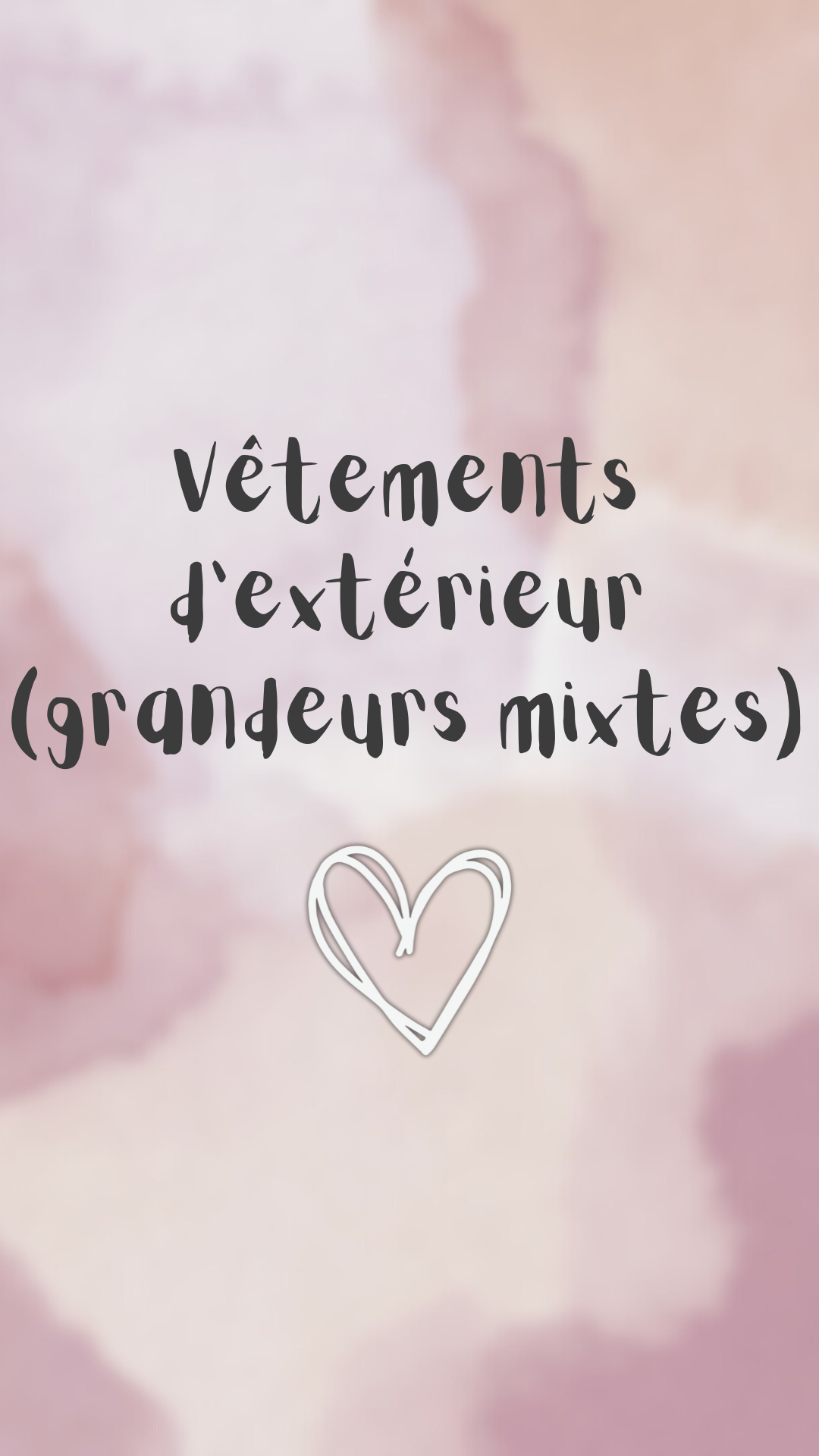 Vêtements d'extérieur | Grandeurs mixtes